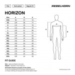 Kurtka przeciwdeszczowa Rebelhorn Horizon tabela rozmiarów