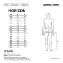 Spodnie Przeciwdeszczowe Rebelhorn Horizon Black tabela rozmiarów