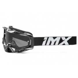 IMX Racing Dust Graphic Gogle biało czarne z Szybą dymioną + Clear (2 szyby w zestawie)