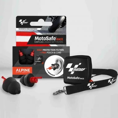 ALPINE MotoSafe® Race – MotoGP™ motocyklowe zatyczki/stopery do uszu