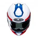HJC i91 Bina szczękowy kask motocyklowy biało niebieski