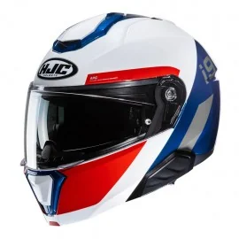 HJC i91 Bina szczękowy kask motocyklowy biało niebieski