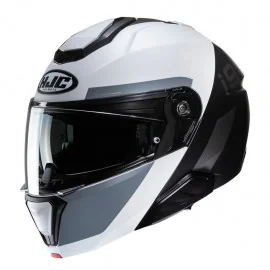 HJC i91 Bina szczękowy kask motocyklowy szaro biały