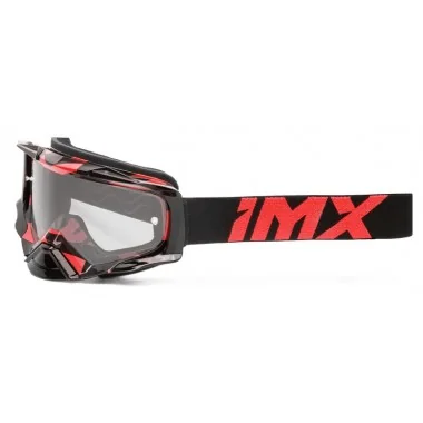 IMX Racing Dust Graphic Gogle czerwony połysk/czarny z Szybą dymioną + Clear (2 szyby w zestawie)