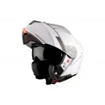 MT Genesis SV szczękowy kask motocyklowy z blendą biały połysk turystyczny