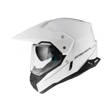 MT Synchrony DS SV offroadowy kask motocyklowy z blendą biały połysk