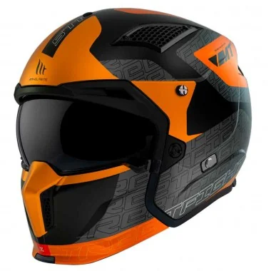 MT Streetfighter SV S Totem B4 Matt kask motocyklowy pomarańczowy mat