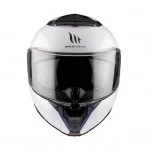 MT Atom 2 SV szczękowy kask motocyklowy biały połysk