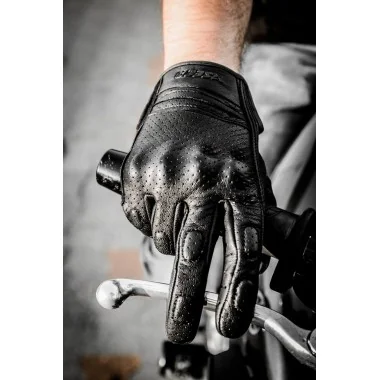 Seca TABU II krótkie perforowane rękawice motocyklowe czarne