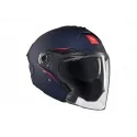 MT Helmets COSMO SV Jet otwarty kask motocyklowy niebieski przód bok