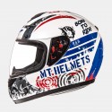MT HELMETS Thunder Kid Sniper Dziecięcy kask motocyklowy integralny  biały/niebieski/czerwony