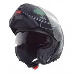 Schuberth C5 Globe Green szczękowy kask motocyklowy czarno zielony