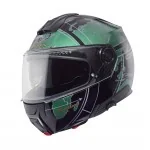 Schuberth C5 Globe Green szczękowy kask motocyklowy czarno zielony