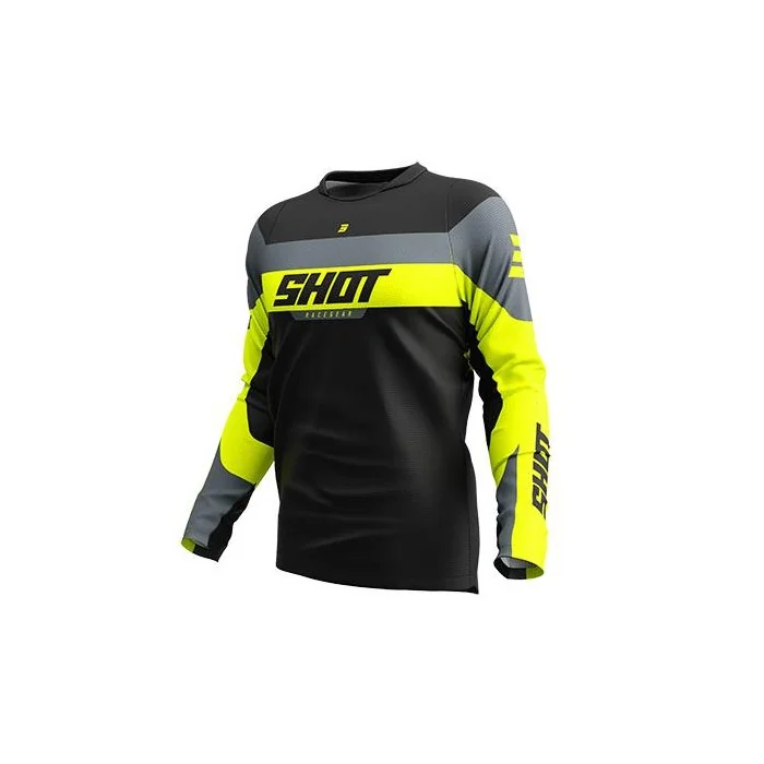 SHOT Devo League offroadowa koszulka motocyklowa żółta neon