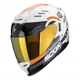 SCORPION EXO-520 EVO AIR TITAN integralny kask motocyklowy biało pomarańczowy