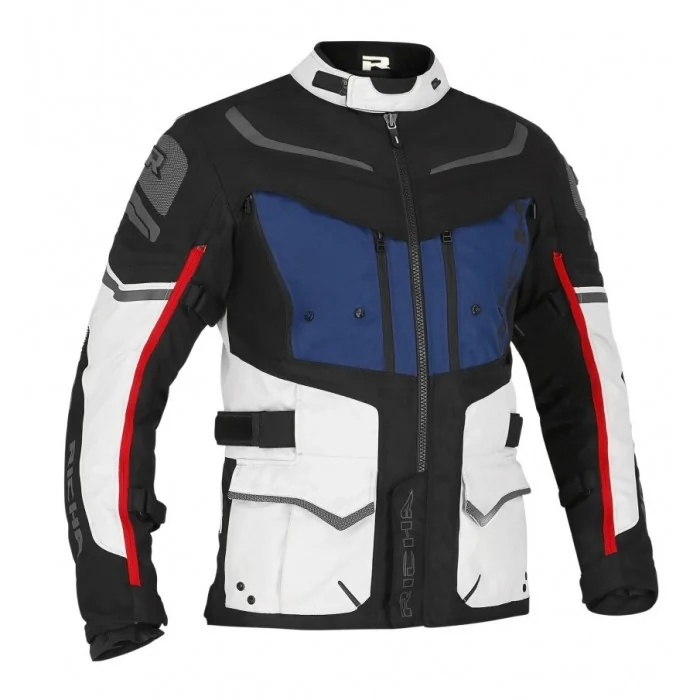 RICHA INFINITY 2 ADVENTURE tekstylna kurtka motocyklowa szaro niebiesko czerwona