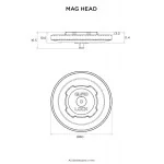 QUAD LOCK MAG Standardowa głowica wymiary