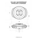 QUAD LOCK Wodoodporna głowica z motocyklową ładowarką indukcyjną 12V-24V - V2