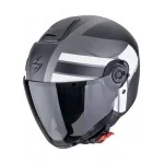 SCORPION EXO-CITY II BLUR otwarty kask motocyklowy srebrno czarno biały mat SCORPION EXO-CITY II BLUR otwarty kask motocyklowy srebrno czarno biały mat