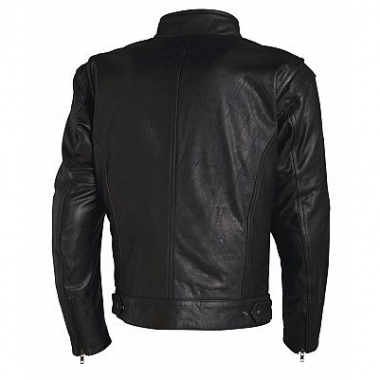 RICHA BOSTON BLACK Skórzana męska kurtka motocyklowa czarna