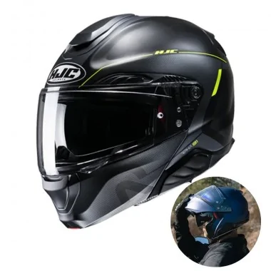 HJC RPHA91 Combust szczękowy kask motocyklowy czarno żółty MC3HSF