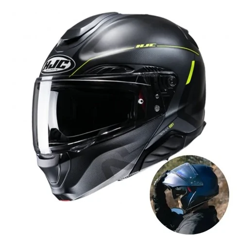 HJC RPHA91 Combust szczękowy kask motocyklowy czarno żółty MC3HSF HJC RPHA91 Combust szczękowy kask motocyklowy czarno żółty MC3HSF