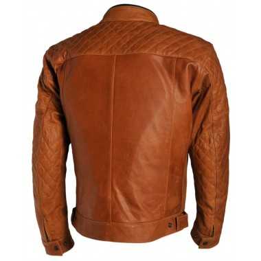 RICHA MEMPHIS COGNAC Męska skórzana kurtka motocyklowa brązowa