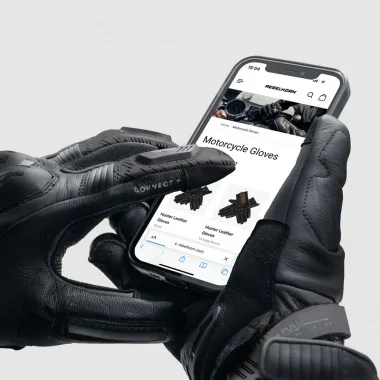REBELHORN TRACER wodoodporne rękawice motocyklowe skórzano tekstylne