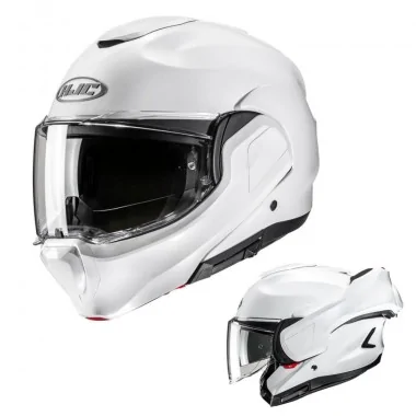 HJC F100 szczękowy kask motocyklowy biała perła