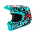 LEATT KIT MOTO 3.5 V25 FUEL offroadowy kask motocyklowy z goglami Vizion 3.5