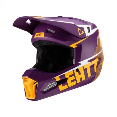 LEATT KIT MOTO 3.5 V25 INDIGO offroadowy kask motocyklowy z goglami Vizion 3.5
