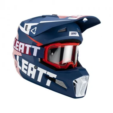 LEATT KIT MOTO 3.5 V25 ROYAL offroadowy kask motocyklowy z goglami Vizion 3.5