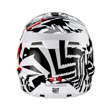 LEATT KIT MOTO 3.5 V25 ZEBRA offroadowy kask motocyklowy z goglami Vizion 3.5