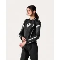 REV'IT Xena 4 Pro Ladies sportowa damska skórzana kurtka motocyklowa czarno biała