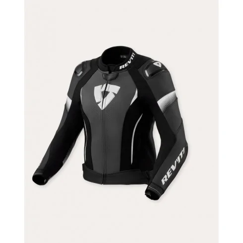 REV'IT Xena 4 Pro Ladies sportowa damska skórzana kurtka motocyklowa czarno biała