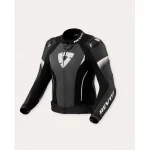 REV'IT Xena 4 Pro Ladies sportowa damska skórzana kurtka motocyklowa czarno biała