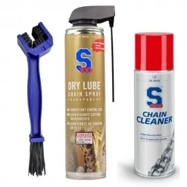 S100 Zestaw do smarowania i czyszczenia łańcucha motocyklowego ze szczotką