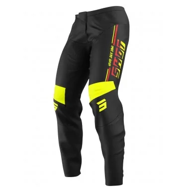 SHOT Devo Block Neon Yellow offroadowe spodnie motocyklowe żółte neon