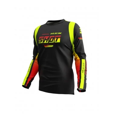 SHOT Devo Block Neon Yellow offroadowa koszulka motocyklowa żółta fluo