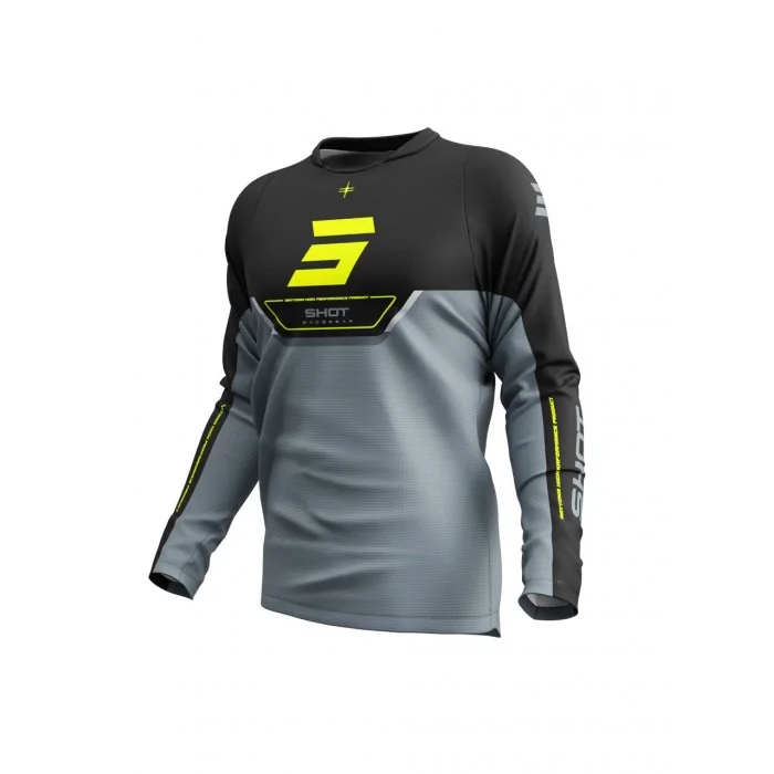 SHOT Devo Daytona Neon Yellow offroadowa koszulka motocyklowa żółta fluo