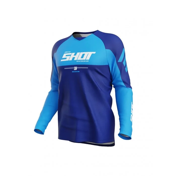 SHOT Draw Private Blue offroadowa koszulka motocyklowa niebieska