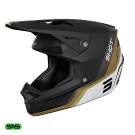 SHOT Speed Atomic offroadowy kask motocyklowy Quad Motocross złoty mat