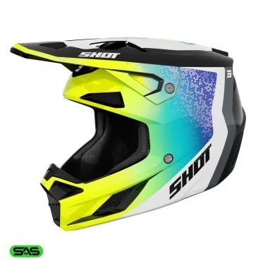 SHOT Speed Hybrid offroadowy kask motocyklowy Quad Motocross żółty fluo połysk