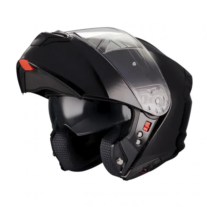 MT Genesis SV Pure A1 szczękowy kask motocyklowy z blendą czarny połysk