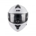 MT Genesis SV Pure A0 szczękowy kask motocyklowy z blendą biały połysk front