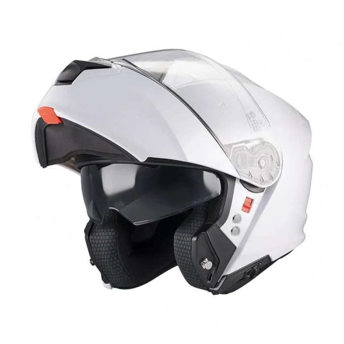 MT Genesis SV Pure A0 szczękowy kask motocyklowy z blendą biały połysk