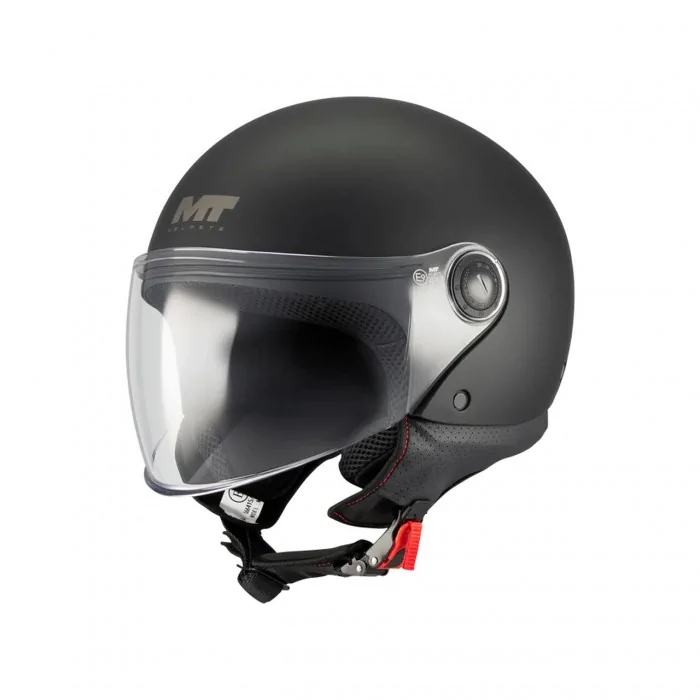 MT Helmets STREET S Jet Pure A1 otwarty kask motocyklowy czarny mat