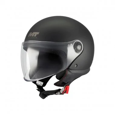 MT Helmets STREET S Jet Pure A1 otwarty kask motocyklowy czarny mat