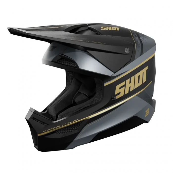 SHOT FURIOUS Dust Gold Matt offroadowy kask motocyklowy Quad Motocross złoty mat