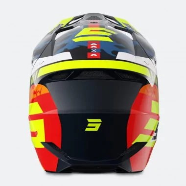 SHOT FURIOUS Flash Blue Neon Yellow offroadowy kask motocyklowy Quad Motocross